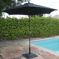 High Quality Black 8' Outdoor Garden Aluminum Frame Tilt Umbrella