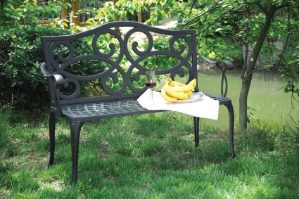 Antique Black Brown Cast Aluminum Outdoor Patio Furniture Arm