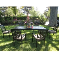 7pc Cast Aluminum Outdoor Patio Furniture Dining Set