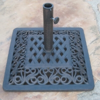 High Quality 22" Powder Coated 53 Lbs Wrought Iron Umbrella Base