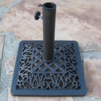 High Quality 16" Powder Coated 26 Lbs Wrought Iron Umbrella Base