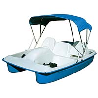 Brand New 8 ft 2 Person Polyethylene Paddle Boat w/ Canopy + Electric Motor