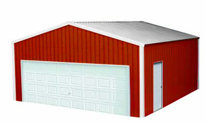 24 X 42 X 12 Steel Metal Enclosed Building Garage