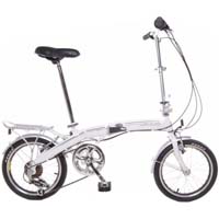 APEX 16" Folding 6 Speed Bike with Fenders & Rear Rack
