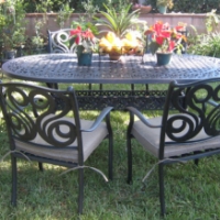 7pc Black Bronze Aluminum Outdoor Patio Furniture Dining Set