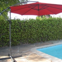 High Quality Red 10' Outdoor Garden Aluminum Frame Cantilever Umbrella
