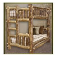 Brand New Traditional Rustic Furniture Log Bunk Bed