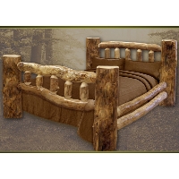 Brand New Classic Rustic Furniture Log Bed
