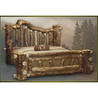 Brand New Majestic Rustic Furniture Aspen Log Bed