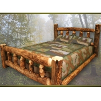 Brand New Rustic Furniture Log Cabin Bed