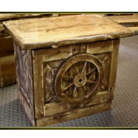 Brand New Rustic Furniture Wagon Wheel End Table/Nightstand/TV Stand