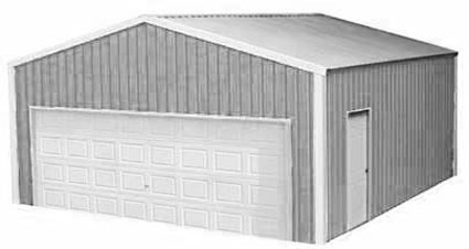 20' x 24' x 8' Steel Metal Enclosed Building Garage
