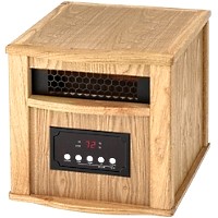 DYNAMIC 1500 INFRARED SPACE HEATER - LIGHT OAK FINISH