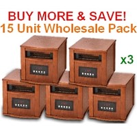 DYNAMIC 1500 INFRARED SPACE HEATER - 15 Unit Wholesale Lot - FREE SHIPPING!