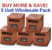 DYNAMIC 1500 INFRARED SPACE HEATER - 5 Unit Wholesale Lot - FREE SHIPPING!