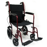 Brand New High Quality Karman LT-1000 Transport Wheelchair with Loop Brakes and 12.5" Large Wheels