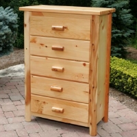 Brand New Rustic Furniture 5 Drawer Dresser