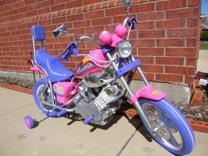 Pink Girls 6 Volt Electric Bicycle 